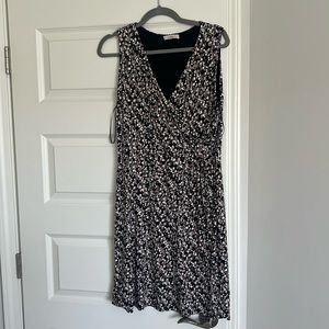 Flattering faux wrap dress